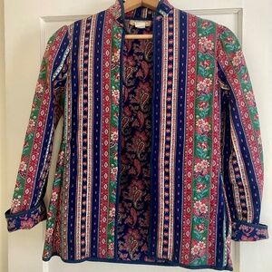 Vintage 80s Heirloom Vintage Floral Quilted Jacket